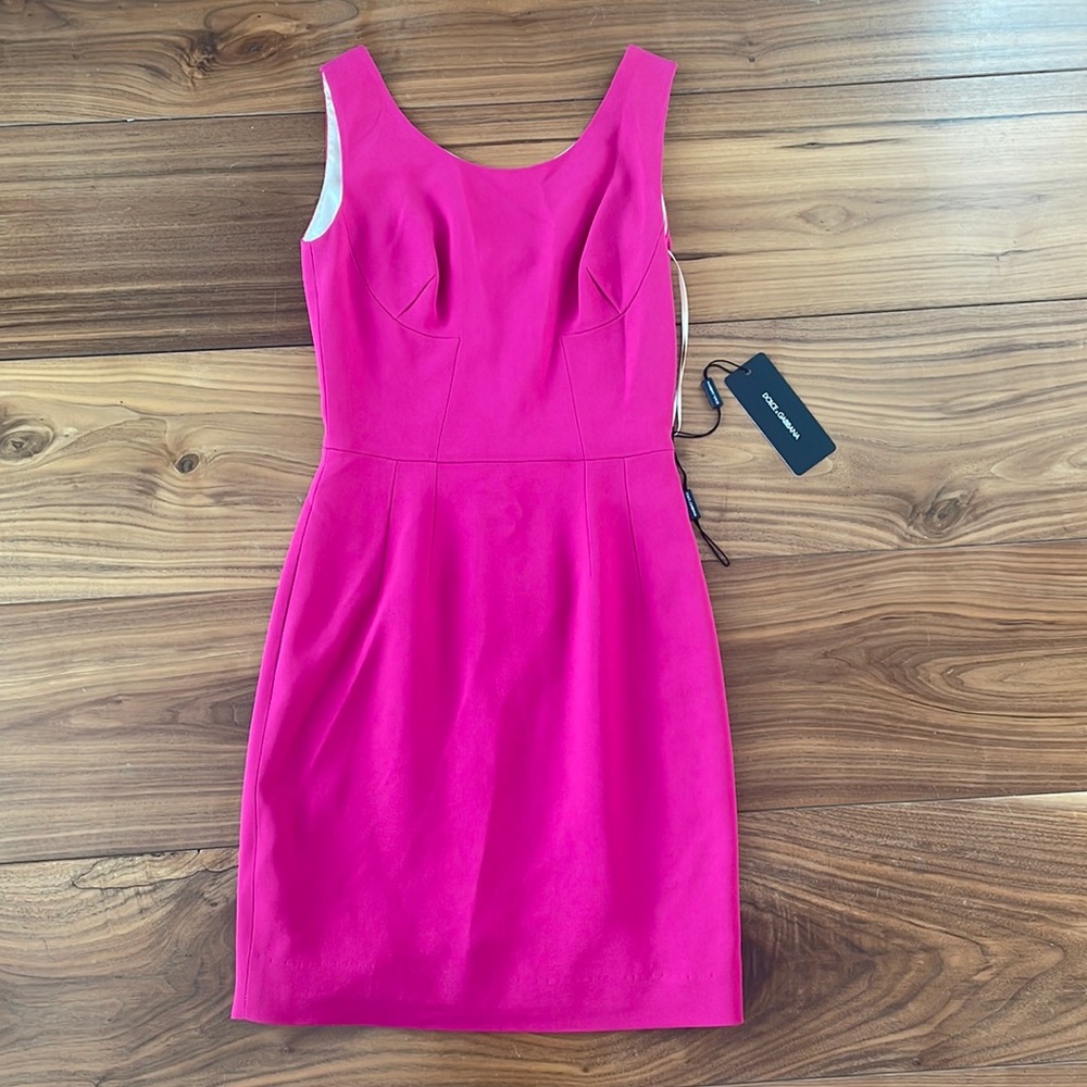 Dolce & Gabbana Pink Sheath Dress Size 38
